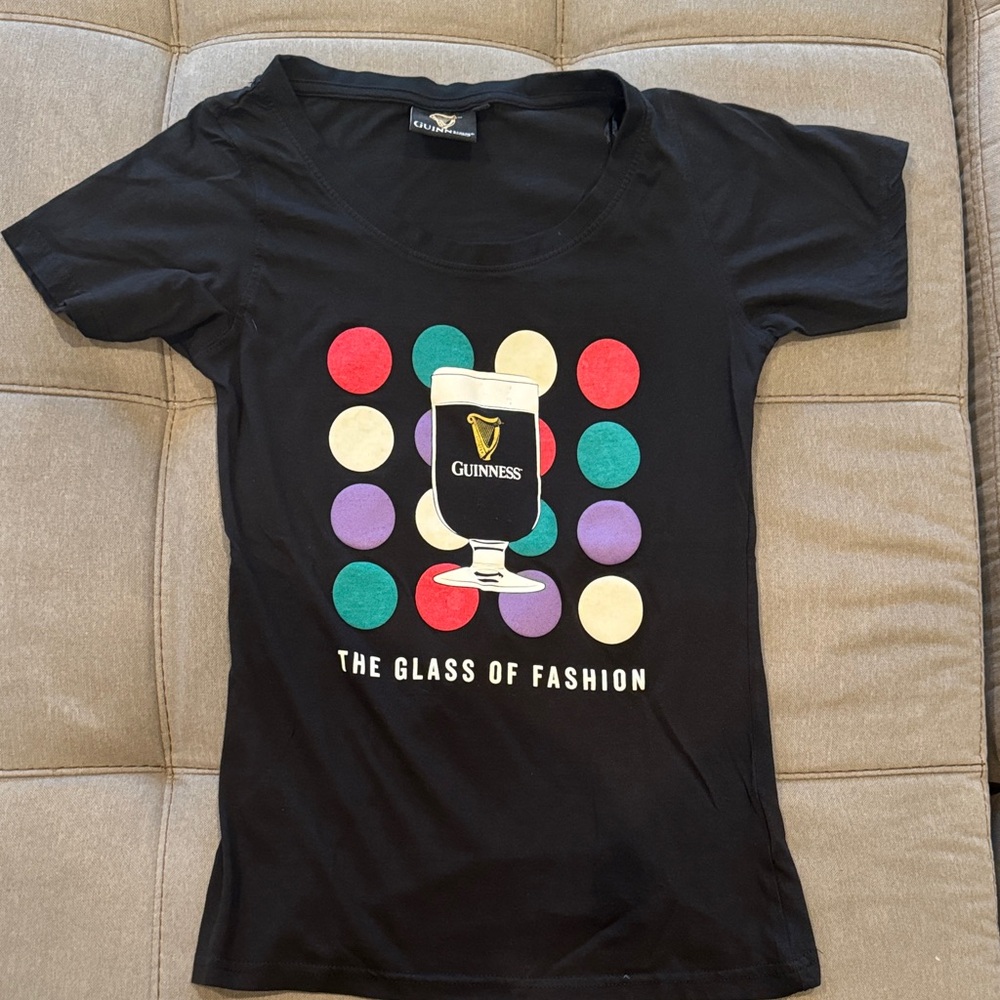 Guinness Black T-Shirt with Colorful Graphic